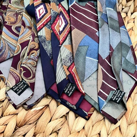 Christian Dior Vintage 90’s Collection of Italian Silk Ties - Picture 3 of 4